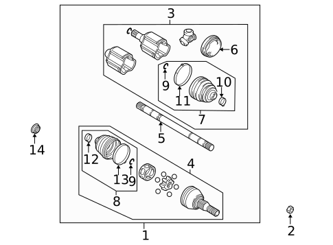 CV Boots & Related Components for 2006 Buick Rendezvous #0