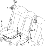 89850DO500RBQ - : Lap &amp; Shoulder Belt for Kia: EV9 Image
