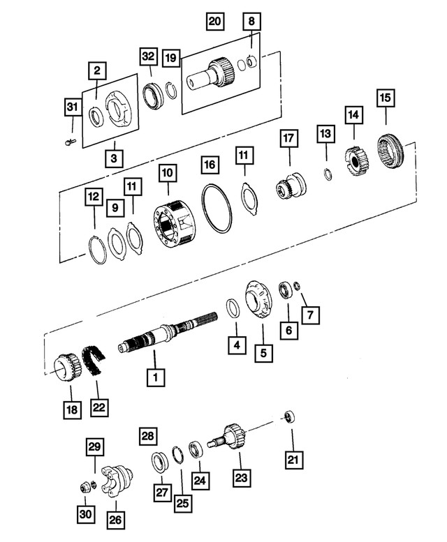 « 4338892AB – Transfer Case Model 231 [DHJ, DHK, DHN] : Palier pour Mopar Image »