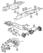 52013534AA - Brakes: Parking Brake Extension Cable for Mopar Image