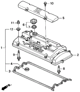 Cylinder Head Cover (VTEC) for 1995 Honda Prelude #0