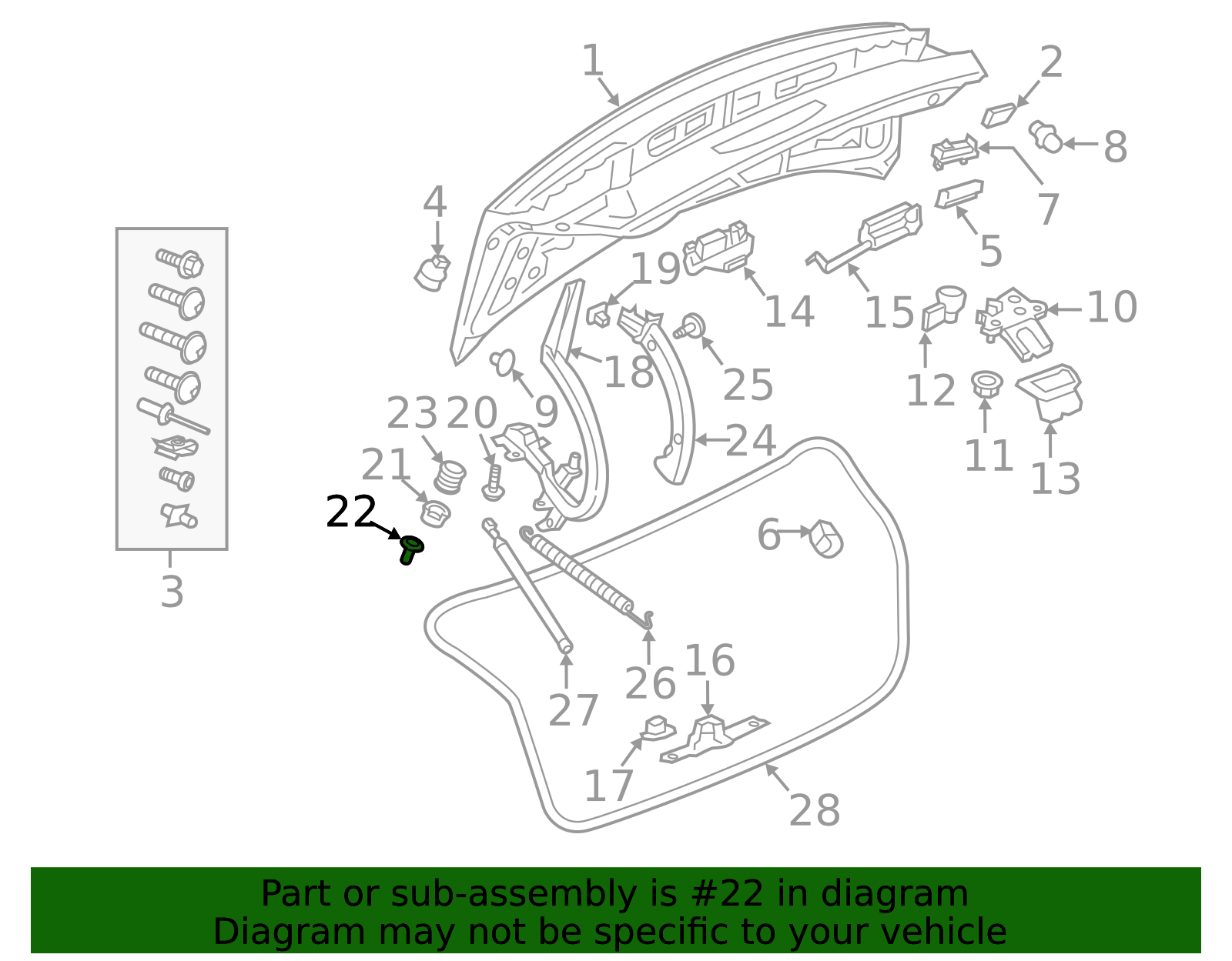 2022-2025 Audi Overslam Bumper Bolt WHT-009-012-B | OEM Parts Online