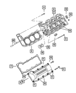 RL021941AA - Engine 3.7L Six Cylinder: Cylinder Head for Dodge: Dakota, Durango, Ram 1500 | Jeep: Commander, Grand Cherokee, Liberty Image