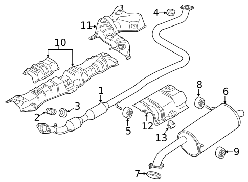 Exhaust Components for 2011 Mazda 2 #0