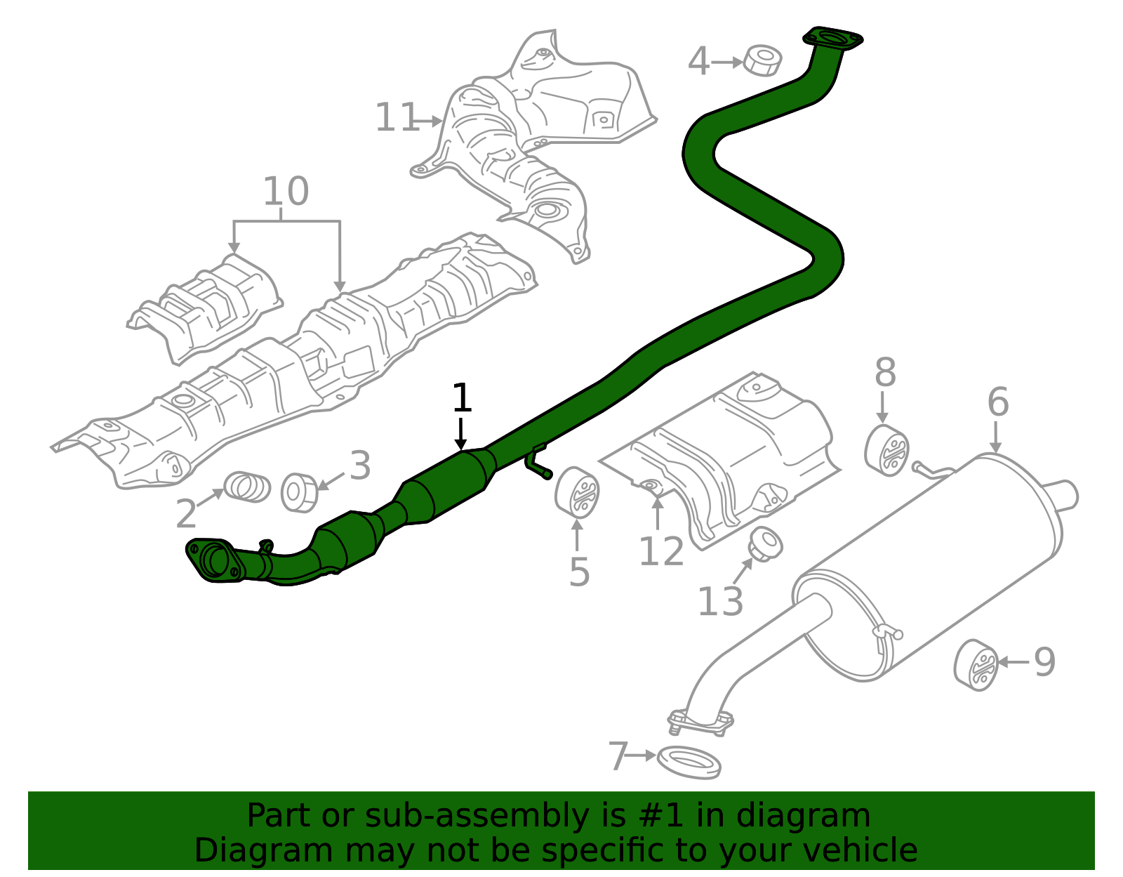 ZY88-20-55XA - Catalytic Converter 2012-2014 Mazda 2 | Mazda-Parts