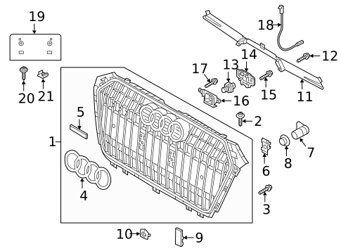 Grille & Components for 2018 Audi A4 allroad #0