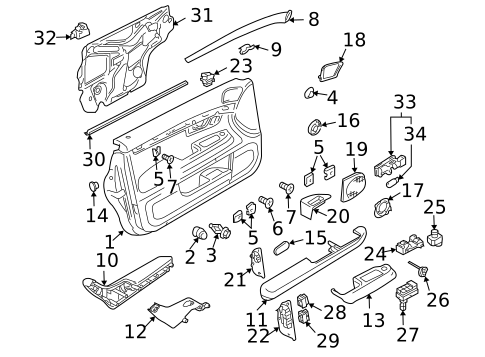 Interior Trim - Door for 2007 Audi A4 Quattro #4