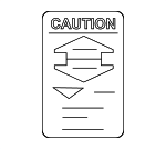 K99A72301 - Body: Caution Label for Kia: Rio, Sedona, Sephia, Sportage Image