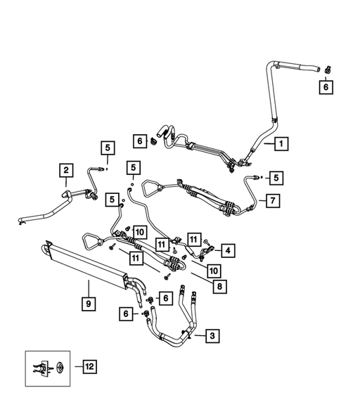 Power Steering Hoses for 2014 Jeep Grand Cherokee #2