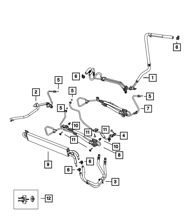 5154410AF - Steering: Power Steering Return Hose for Mopar Image