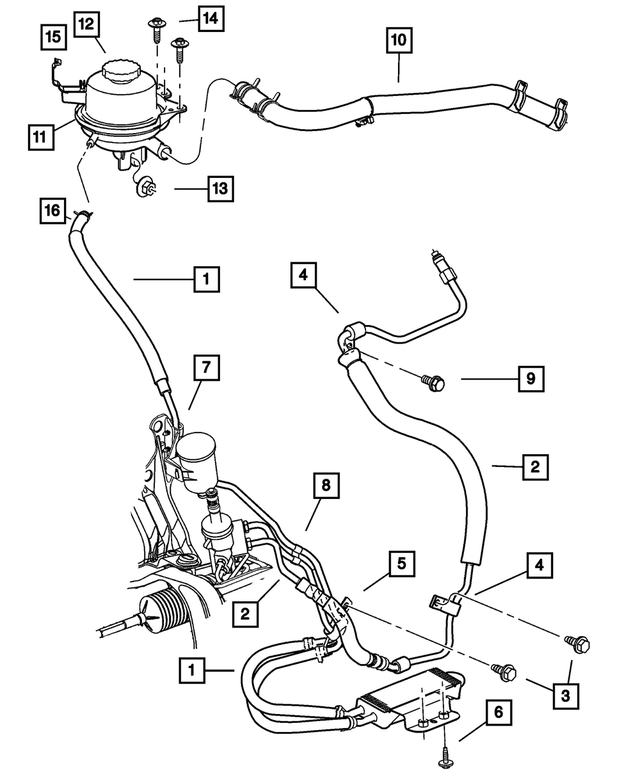 4766902AA - : Power Steering Return Hose for Mopar Image