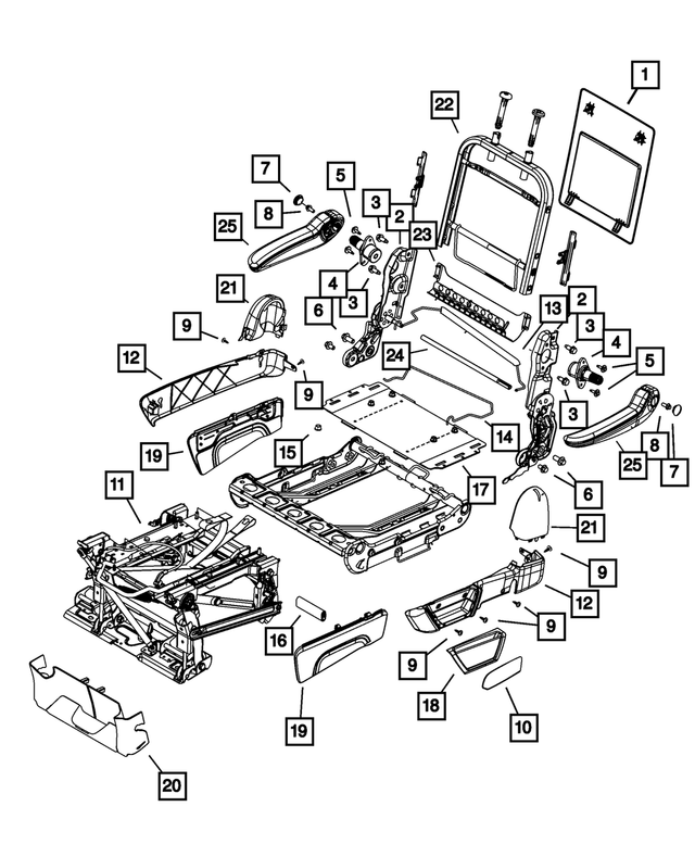 1FW141S3AA - Interior Trim: Seat Back Panel for Mopar Image image