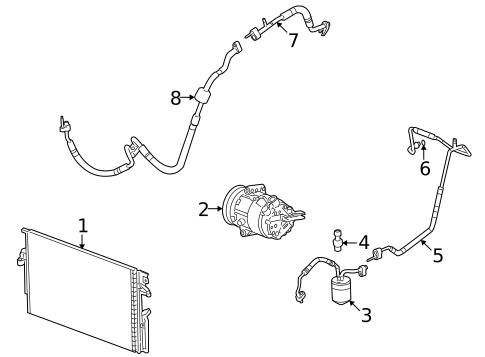 A/C Condenser & Evaporator for 2007 Saturn Vue #0