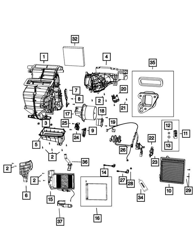 68187954AA - : Ptc Heater Seal Kit for Mopar Image