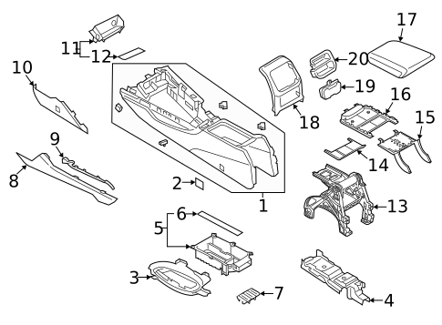 Console for 2023 Audi RS5 #0