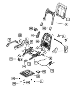 5PN48HL1AA - Interior Trim: Front Seat Back Panel, Right Or Left for Dodge: Durango | Jeep: Grand Cherokee, Grand Cherokee WK Image