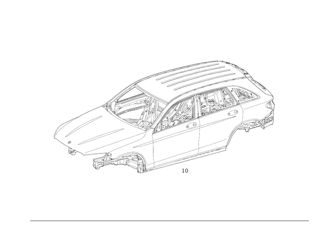 2526000200 - Body-in-White: Body for Mercedes-Benz: GLC300, GLC43 AMG, GLC63 AMG Image image