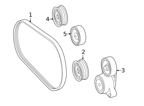 Belts & Pulleys for 2012 Mercedes-Benz S 550 #0