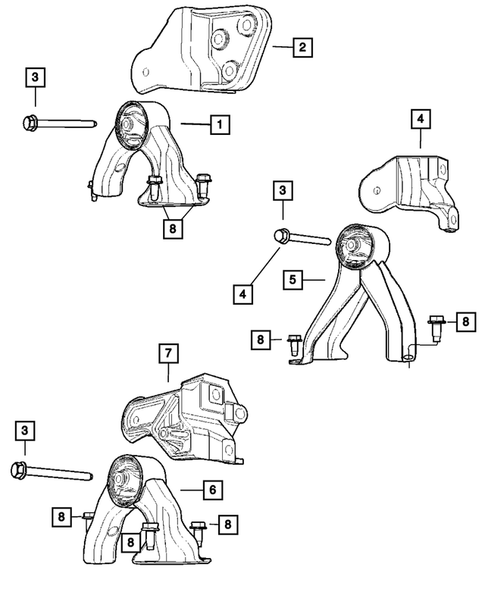 Engine Mounting for 2008 Jeep Patriot #4