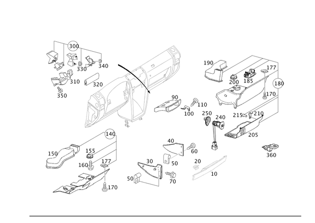 4636808509 - Panelling: Footwell Cover for Mercedes-Benz: G55 AMG, G550, G63 AMG Image image