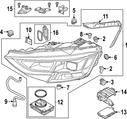 Headlamp Components for 2025 Audi A8 Quattro #0
