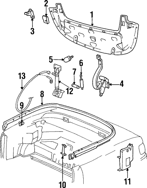 Stowage Compartment for 1994 Audi Cabriolet #0