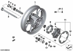 36318531596 - : Rear Wheel In Granite Gray for BMW-Motorrad Image