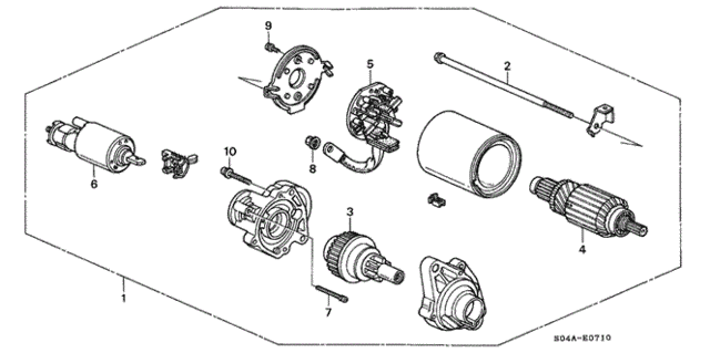 Starter Motor (1) for 1998 Honda Civic #0