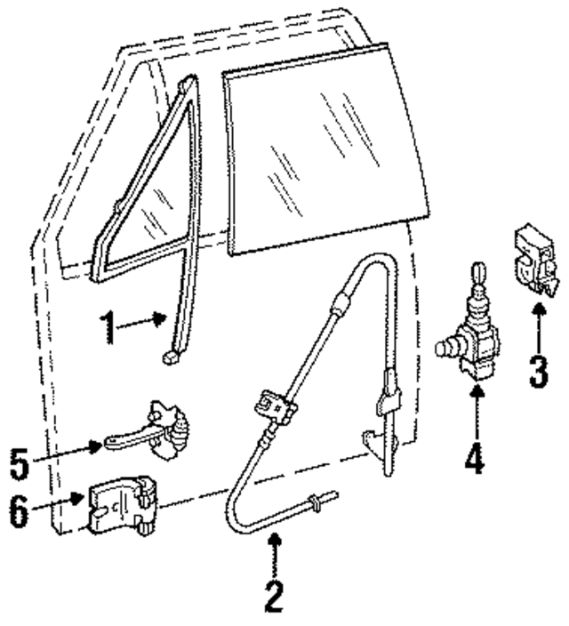 55235206 - Body: Window Regulator for Mopar Image