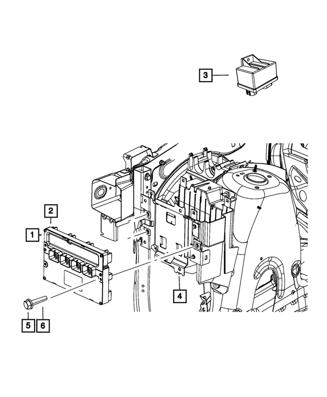5148325AC - Electrical: Engine Control Module Bracket for Mopar Image image
