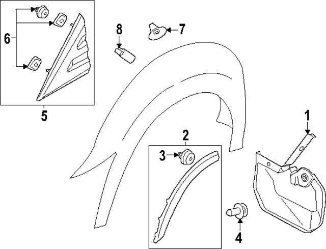 NK4Z16004BA - Body: Upper Molding for Ford Image