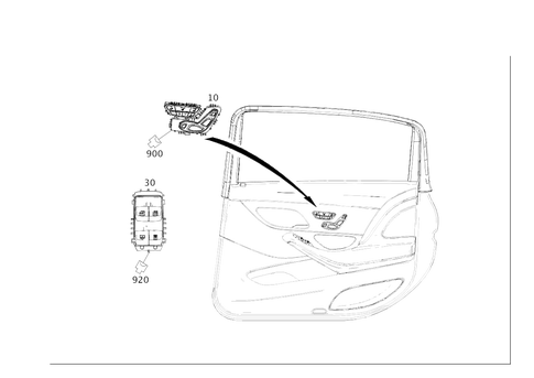 Switch Rear Door Lining for 2020 Mercedes-Benz Maybach S560 #0