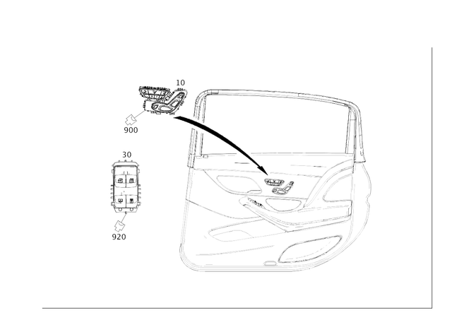 2229056404 - Electrical System: Switch Block for Mercedes-Benz: Maybach S550, Maybach S560, Maybach S600, Maybach S650, S450, S550, S550e, S560, S600, S63 AMG, S65 AMG Image image