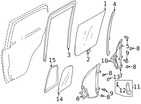 Rear Door for 2002 Chevrolet Tracker #1