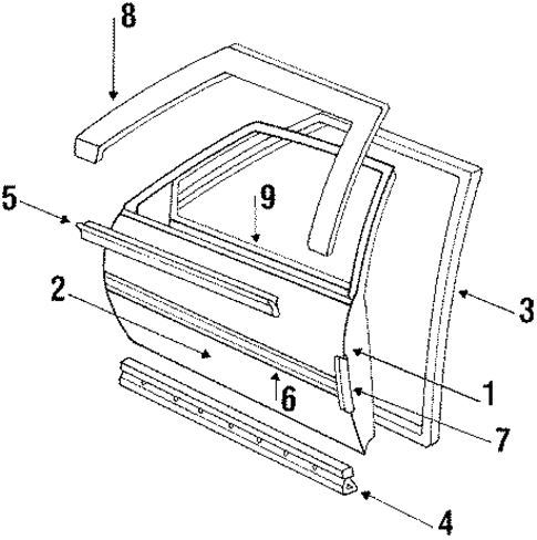 Exterior Trim - Door for 1986 Buick LeSabre #0