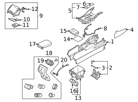 Center Console for 2024 Kia Sorento #0
