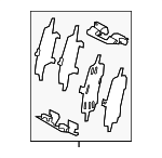 D40809N00C - : Disc Brake Anti-Rattle Clip Set for Infiniti Image