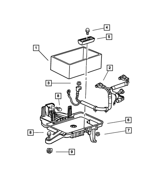 Battery Tray and Cables for 2001 Jeep Grand Cherokee #0