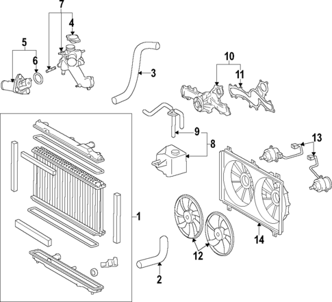 Cooling System for 2013 Lexus IS250 #0