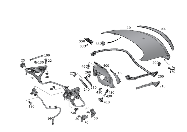 9989440 - Trunk Lid: Stop Buffer for Mercedes-Benz Image image
