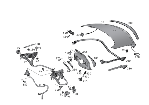 Trunk Lid for 2005 Mercedes-Benz SLK350 #0