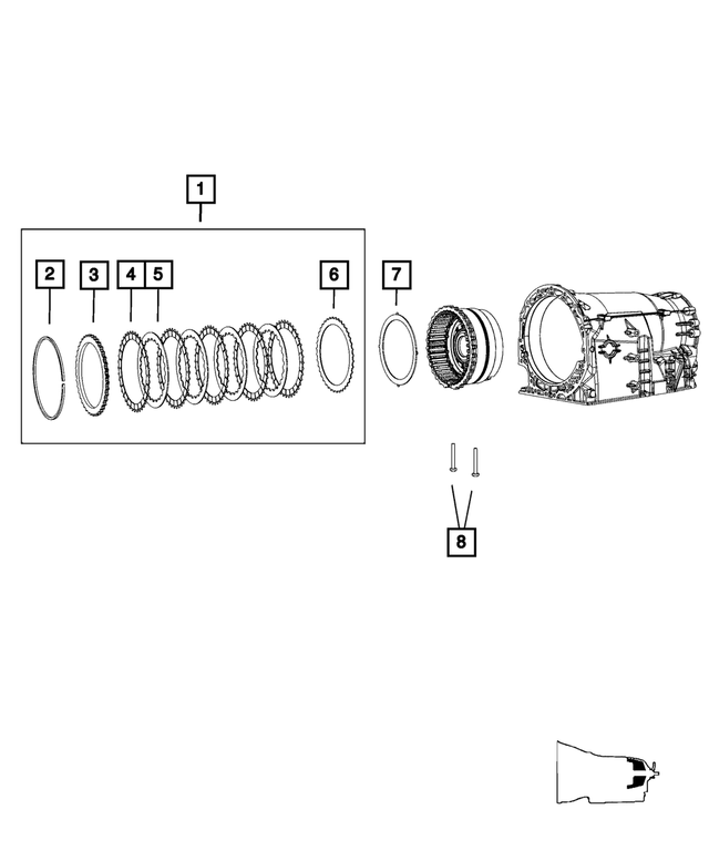 « 52107979AA – NAG1; W5A580; 5-Speed; Automatic Transmission : Circlip pour Mopar Image »