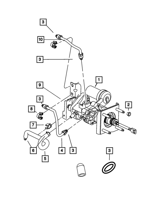 4581635AB - Brakes: Brake Booster Vacuum Hose for Mopar Image