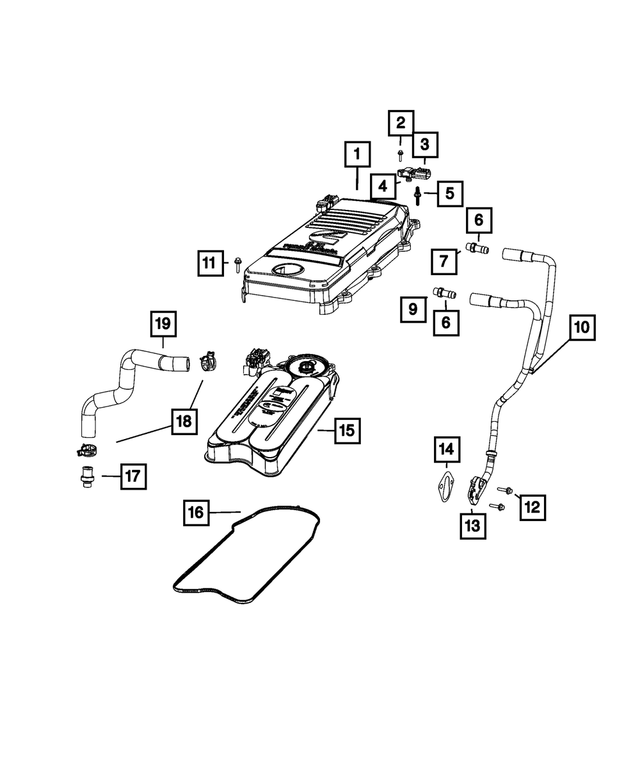 68443549AA - Engine: Crankcase Breather Cover for Mopar Image