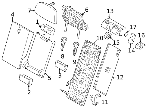 Rear Seat Components for 2023 BMW iX #1