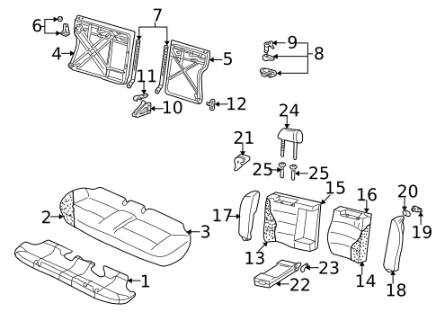 Rear Seat Components for 2001 Audi A4 Quattro #0