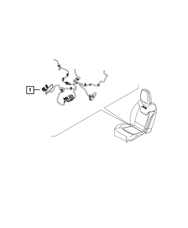 « 68718096AA – Electrical : Coussin De Siège CÂbles, Côté Gauche pour Mopar Image »