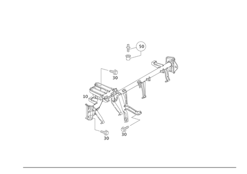 Crossmember Below Instrument Panel for 2006 Mercedes-Benz SLK280 #0