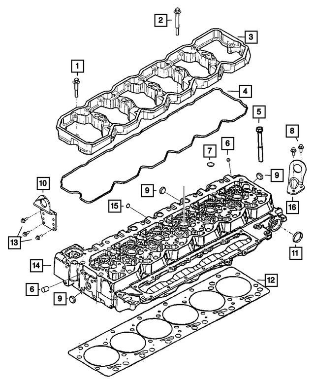3928873 - 6.7L Turbo Diesel; Engine: Hex Flange Head Bolt, Mounting for Mopar Image