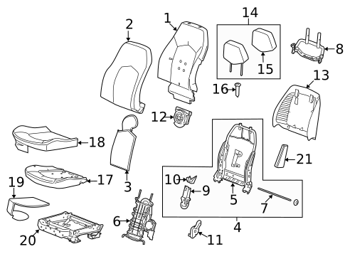 Driver Seat Components for 2010 Cadillac CTS #0